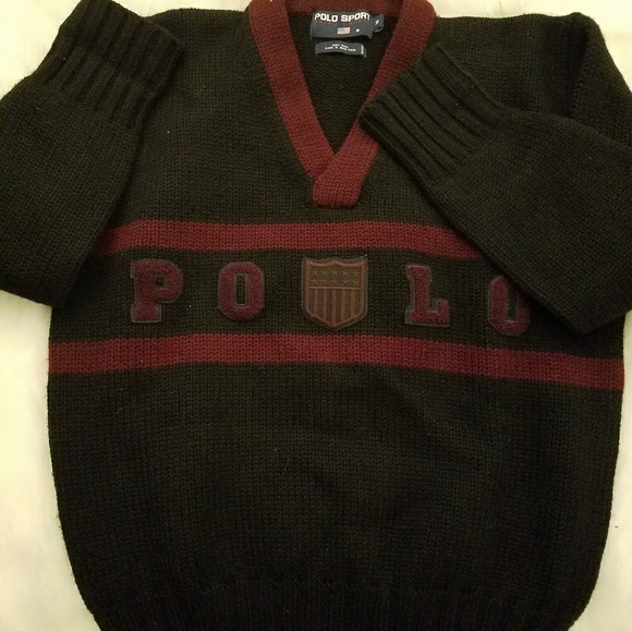 Ralph Lauren vintage Polo K- Swiss stadium Sweater - Picture 2 of 4